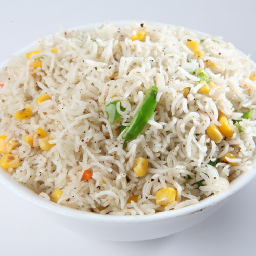 Corn Pepper Fride Rice Veg